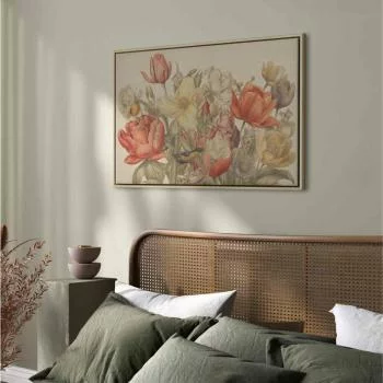 Obraz - Bukiet kwiatów na kremowym tle - obrazek 6