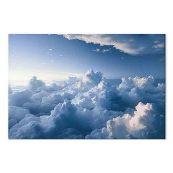 Obraz - Podniebne pejzaże: Promienie oświetlające puchowe formacje chmur - obrazek 2