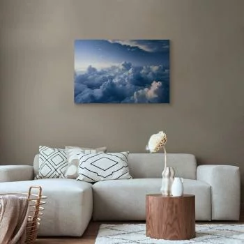 Obraz - Podniebne pejzaże: Promienie oświetlające puchowe formacje chmur - obrazek 5