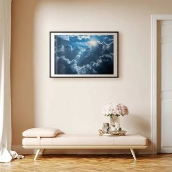 Plakat - Ożywiona sceneria: Słońce walczące z chmurami - obrazek 2