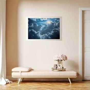 Plakat - Ożywiona sceneria: Słońce walczące z chmurami - obrazek 2