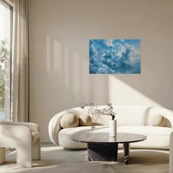Plakat - Ocean w powietrzu: Falujące chmury odbijające światło poranka - obrazek 2