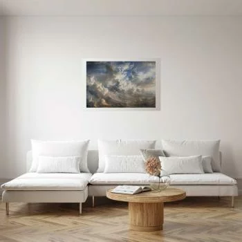 Plakat - Złote refleksy na obłokach chmur zapowiadających zmierzch - obrazek 2