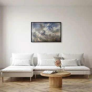 Plakat - Złote refleksy na obłokach chmur zapowiadających zmierzch - obrazek 2