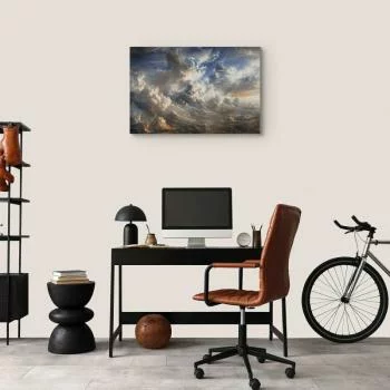 Obraz - Złote refleksy na obłokach chmur zapowiadających zmierzch - obrazek 7