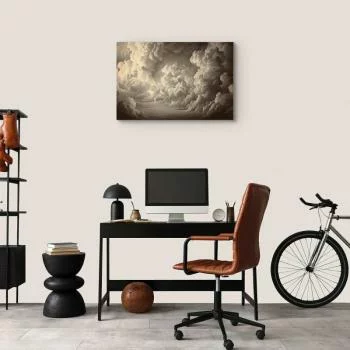 Obraz - Szept rozświetlonych chmur: Miękka gra światła w teatrze niebios - obrazek 7