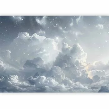 Fototapeta - Astralny spokój: Gwiazdy rozsypane nad delikatnymi chmurami - obrazek 2