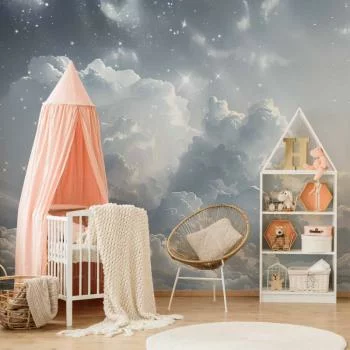 Fototapeta - Astralny spokój: Gwiazdy rozsypane nad delikatnymi chmurami - obrazek 6