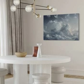 Obraz - Astralny spokój: Gwiazdy rozsypane nad delikatnymi chmurami - obrazek 5