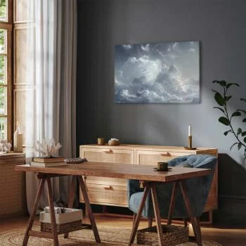 Obraz - Astralny spokój: Gwiazdy rozsypane nad delikatnymi chmurami - obrazek 7