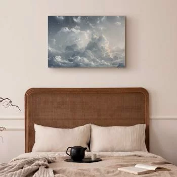 Obraz - Astralny spokój: Gwiazdy rozsypane nad delikatnymi chmurami - obrazek 6