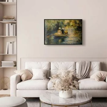 Plakat - Przeprawa łódką - obraz dwóch kobiet płynących łódką na rzece - obrazek 5