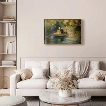 Plakat - Przeprawa łódką - obraz dwóch kobiet płynących łódką na rzece - obrazek 5