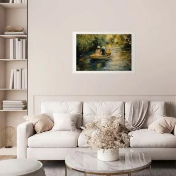 Plakat - Przeprawa łódką - obraz dwóch kobiet płynących łódką na rzece - obrazek 5