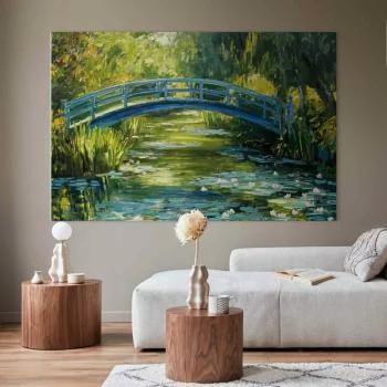 Obraz XXL - Impresjonistyczny mostek - obraz mostu na malowniczym tle - obrazek 5