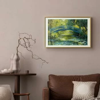 Plakat - Impresjonistyczny mostek - obraz mostu na malowniczym tle - obrazek 5