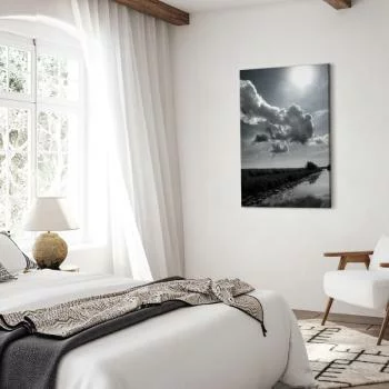 Obraz - Słońce nad chmurami (1-częściowy) - odbicie nieba w wodzie na polu - obrazek 6