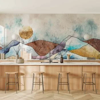 Fototapeta - Witrażowy krajobraz