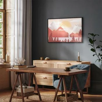 Obraz - Krajobraz o zachodzie (1-częściowy) szeroki - obrazek 7