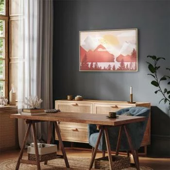 Obraz - Krajobraz o zachodzie (1-częściowy) szeroki - obrazek 7