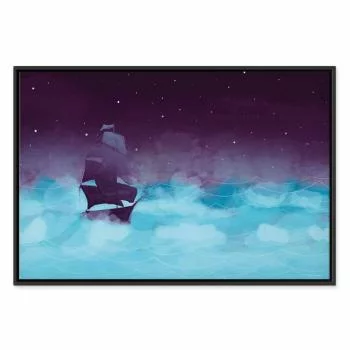 Obraz - Nocne fale (1-częściowy) szeroki - trzeci wariant - obrazek 2