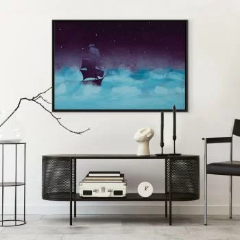 Obraz - Nocne fale (1-częściowy) szeroki - trzeci wariant - obrazek 5