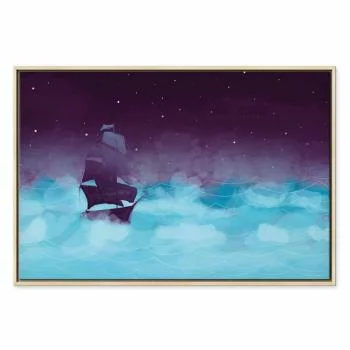 Obraz - Nocne fale (1-częściowy) szeroki - trzeci wariant - obrazek 2