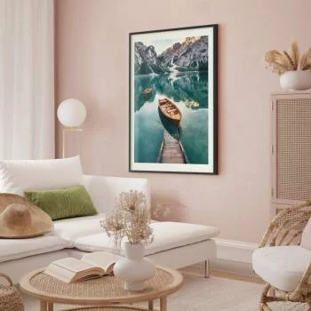 Plakat - Łodzie w Dolomitach - obrazek 2