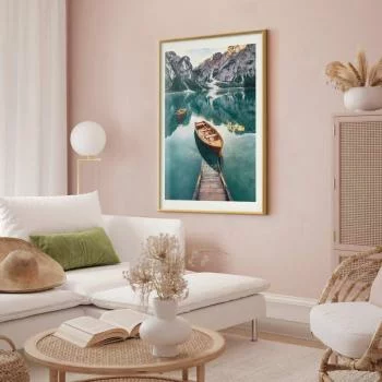 Plakat - Łodzie w Dolomitach - obrazek 2