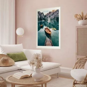 Plakat - Łodzie w Dolomitach - obrazek 2