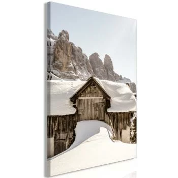 Obraz - Zima w Dolomitach (1-częściowy) pionowy - obrazek 2
