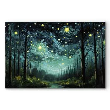 Obraz XXL - Gwieździsta noc - współczesna wersja nocnego nieba Van Gogha - obrazek 2