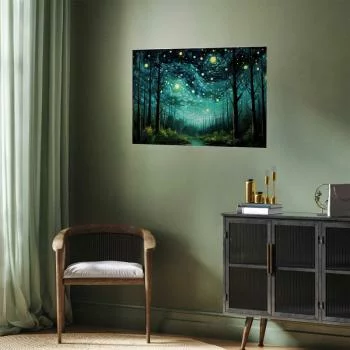 Plakat - Gwieździsta noc - współczesna wersja nocnego nieba Van Gogha - obrazek 5