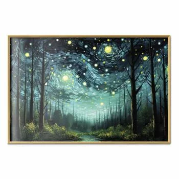 Plakat - Gwieździsta noc - współczesna wersja nocnego nieba Van Gogha - obrazek 2