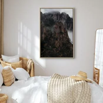 Obraz - W sercu górskiego pejzażu (1-częściowy) - chmury między skałami - obrazek 6