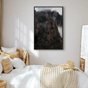 Obraz - W sercu górskiego pejzażu (1-częściowy) - chmury między skałami - obrazek 6