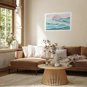 Plakat - Ryby na falach - obrazek 2