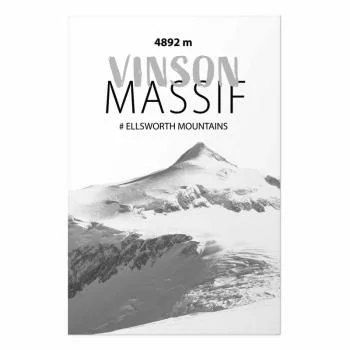 Plakat - majestatyczny szczyt górski Vinson Massif korona gór pejzaż górski - obrazek 2