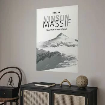 Plakat - majestatyczny szczyt górski Vinson Massif korona gór pejzaż górski - obrazek 5