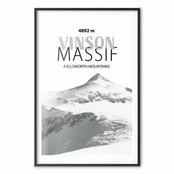 Plakat - majestatyczny szczyt górski Vinson Massif korona gór pejzaż górski - obrazek 2