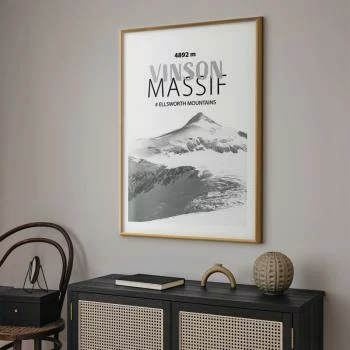 Plakat - majestatyczny szczyt górski Vinson Massif korona gór pejzaż górski - obrazek 5