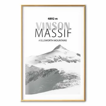 Plakat - majestatyczny szczyt górski Vinson Massif korona gór pejzaż górski - obrazek 2