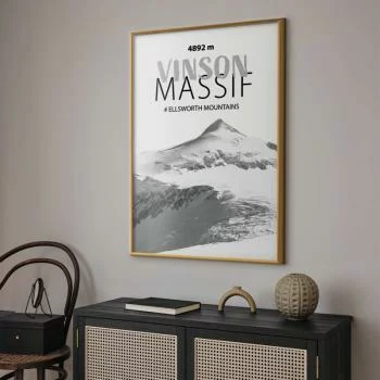Plakat - majestatyczny szczyt górski Vinson Massif korona gór pejzaż górski - obrazek 5