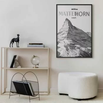 Plakat - majestatyczny szczyt górski Matterhorn korona gór pejzaż górski - obrazek 5