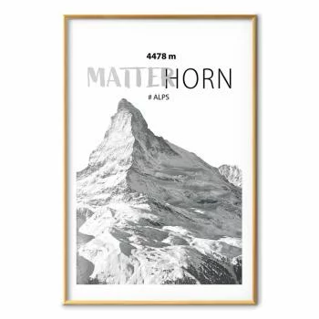 Plakat - majestatyczny szczyt górski Matterhorn korona gór pejzaż górski - obrazek 2