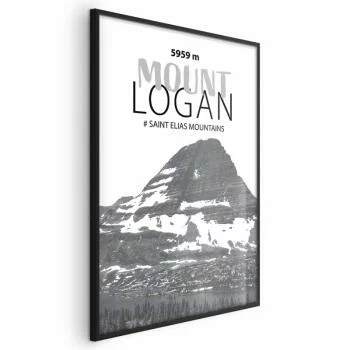 Plakat - Majestatyczny szczyt górski Mount Logan korona gór pejzaż górski