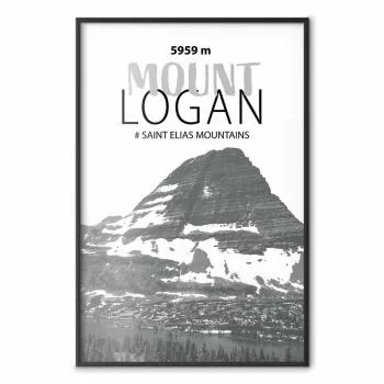 Plakat - Majestatyczny szczyt górski Mount Logan korona gór pejzaż górski - obrazek 2