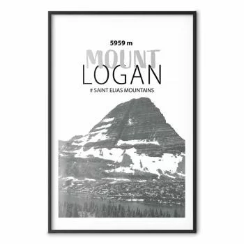 Plakat - Majestatyczny szczyt górski Mount Logan korona gór pejzaż górski - obrazek 2