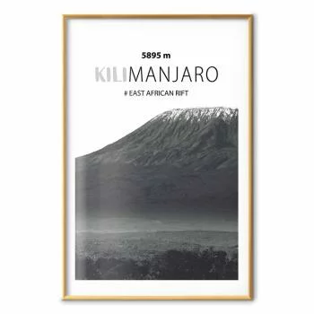 Plakat - Majestatyczny szczyt górski Kilimanjaro korona gór pejzaż górski - obrazek 2