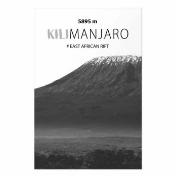 Plakat - Majestatyczny szczyt górski Kilimanjaro korona gór pejzaż górski - obrazek 2